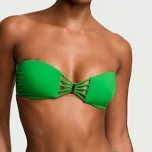 Victoria's Secret | Swim VS Archives  Strappy Bandeau Bikini Top Size XS Green